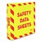 Avery 11 in. x 8.5 in. 3-Ring UltraDuty Safety Data Sheet Binders with 2 in. Capacity - Yellow/Red